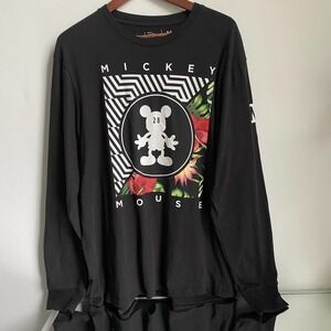 Neff Disney Mickey Long Sleeve Tee Black M NWOT